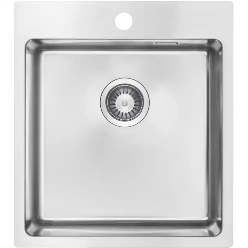 Évier de cuisine 1 bac acier brossé 450 x 505 Deante Olfato ZPO_010A