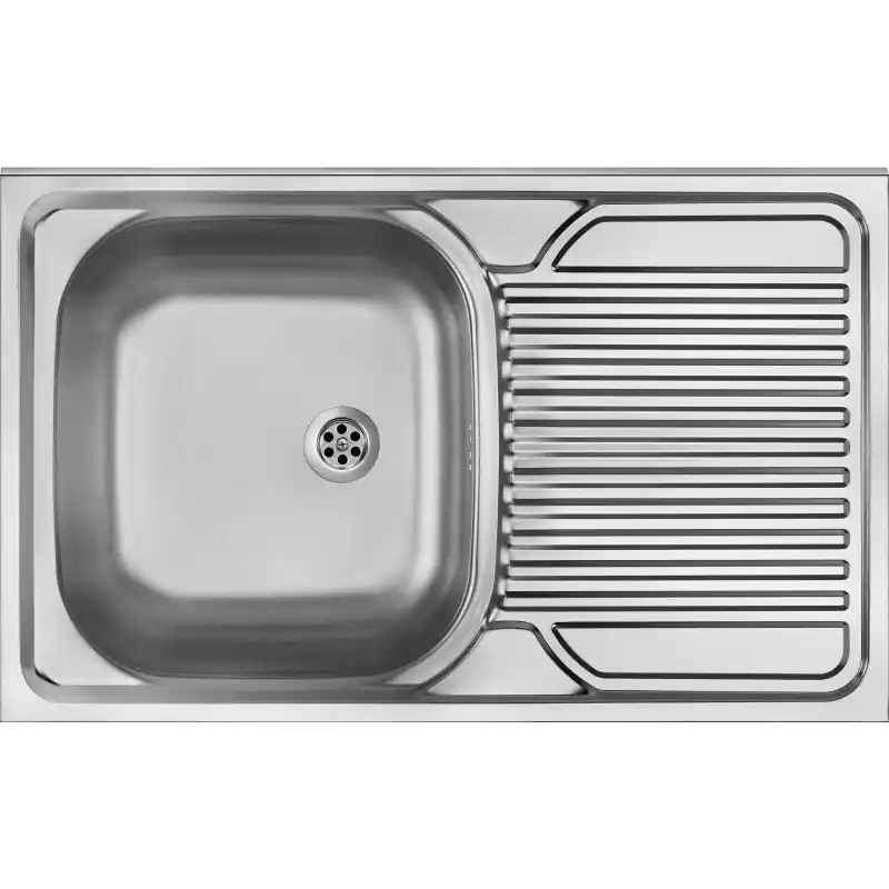 Évier de cuisine simple cuve en acier avec égouttoir à droite Deante Tango ZM5_011P