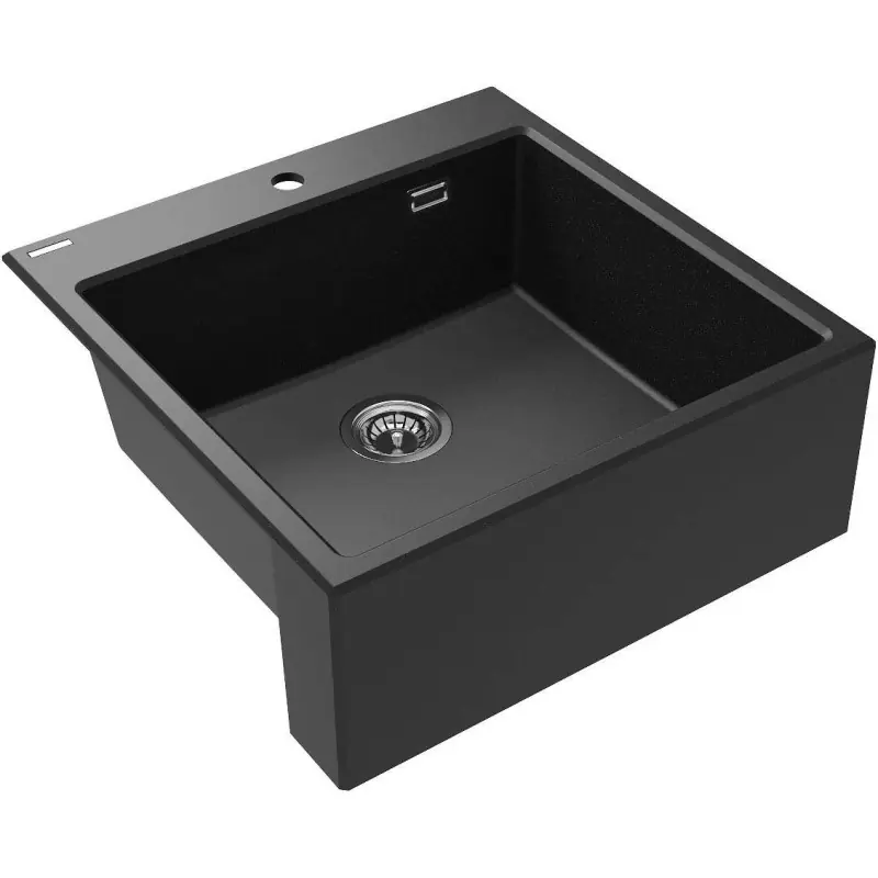 Évier de cuisine pour installation sur plan externe TOP de couleur graphite Deante ERIDAN ZQE_G10K