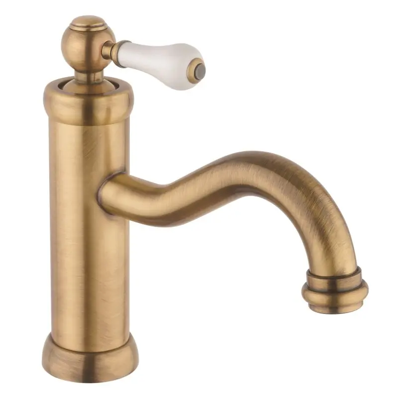 Mitigeur de lavabo couleur bronze avec poignée rétro Piralla Como 0TOF3086A21