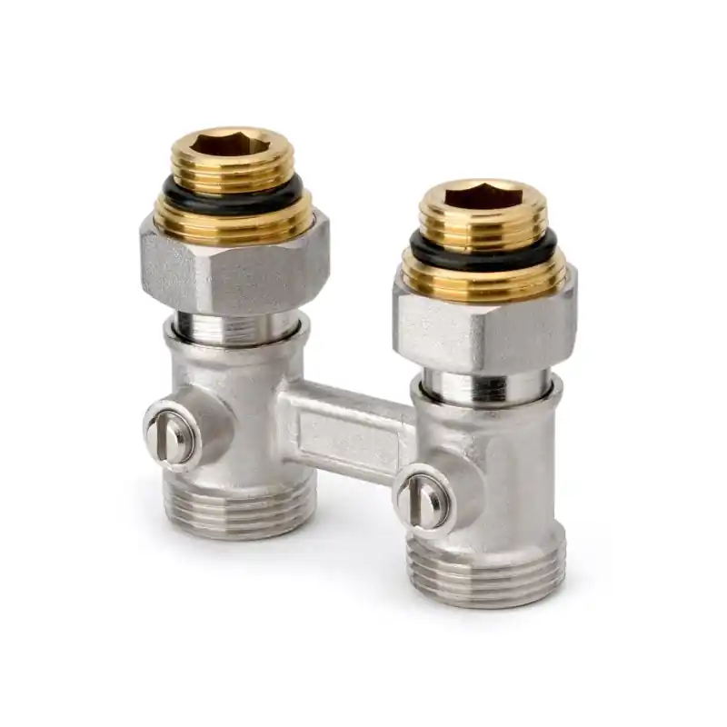 Vanne H bitube modèle droit avec raccords 1/2"M APM 345CP 015