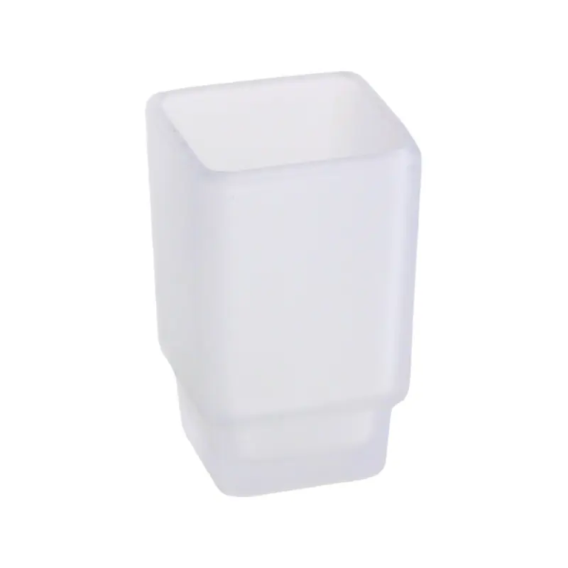 Porte-brosse à dents sur pied en verre satiné blanc Capannoli Swing SW113 VS