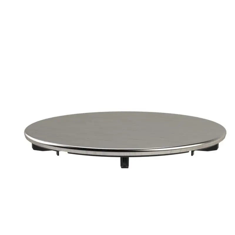 Plaque décorative pour poubelle Ø114 mm, coloris acier brossé L.B. Plast BAO-P3