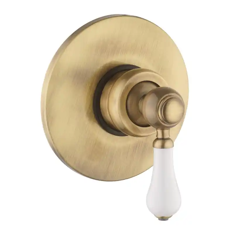 Mitigeur de douche à encastrer mono sortie couleur bronze avec poignée rétro Piralla Como 0TOF3410A21