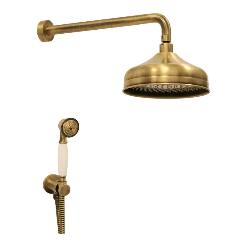 Ensemble pomme de douche et bras de douche rétro de couleur bronze antique Sphera K43735522AOA