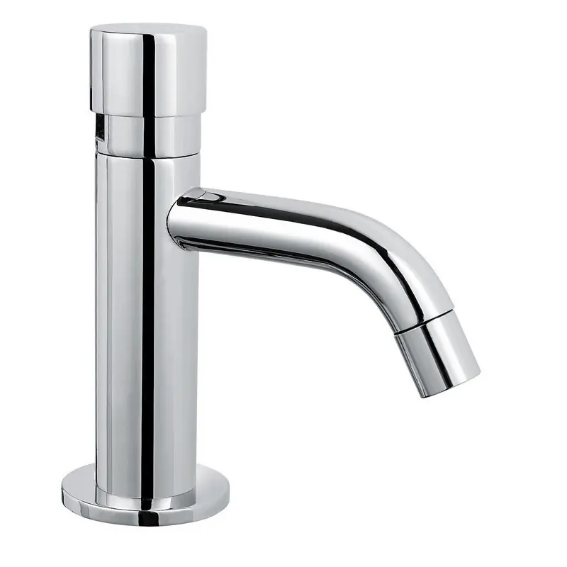 Robinet de lavabo avec arrêt temporisé et commande par bouton poussoir Idral 08111