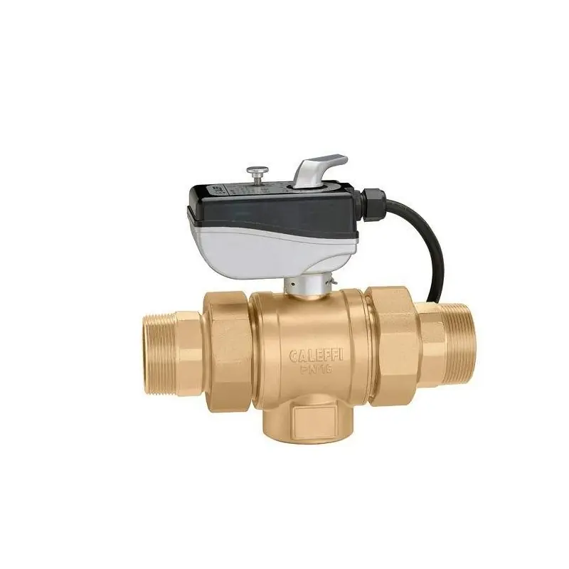 Vanne à boisseau sphérique 2 voies motorisée avec microrupteur auxiliaire Caleffi 638