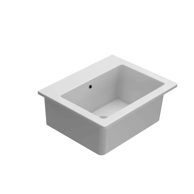 Lavabo en céramique avec lavabo haut et essoreuse 60.50 Globo Forty3 FO063BI