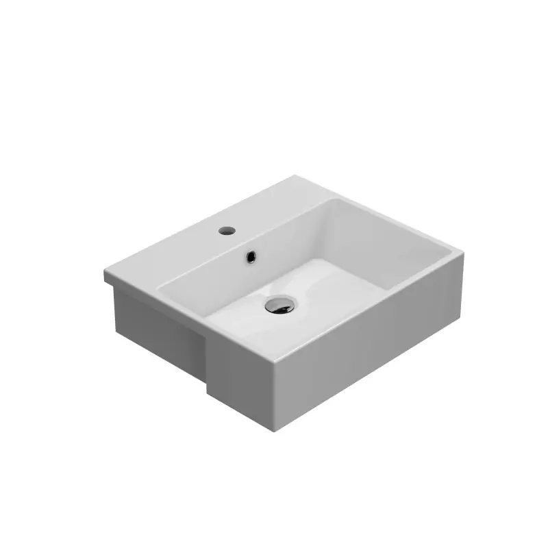 Lavabo semi-encastré en céramique 55.47 Globo Forty3 FO055BI