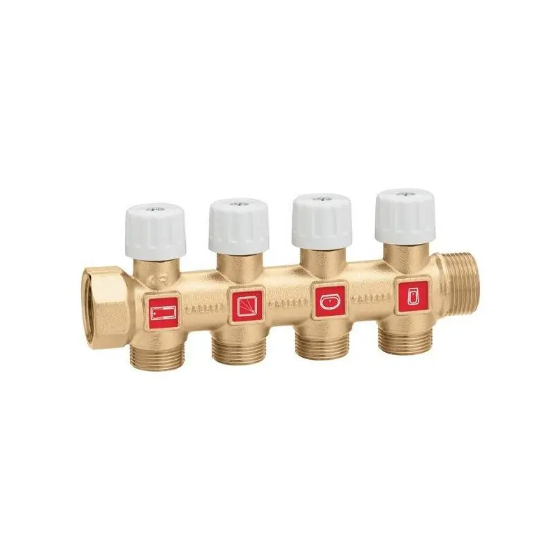Collecteur simple avec corps en alliage résistant à la dézincification Caleffi 354