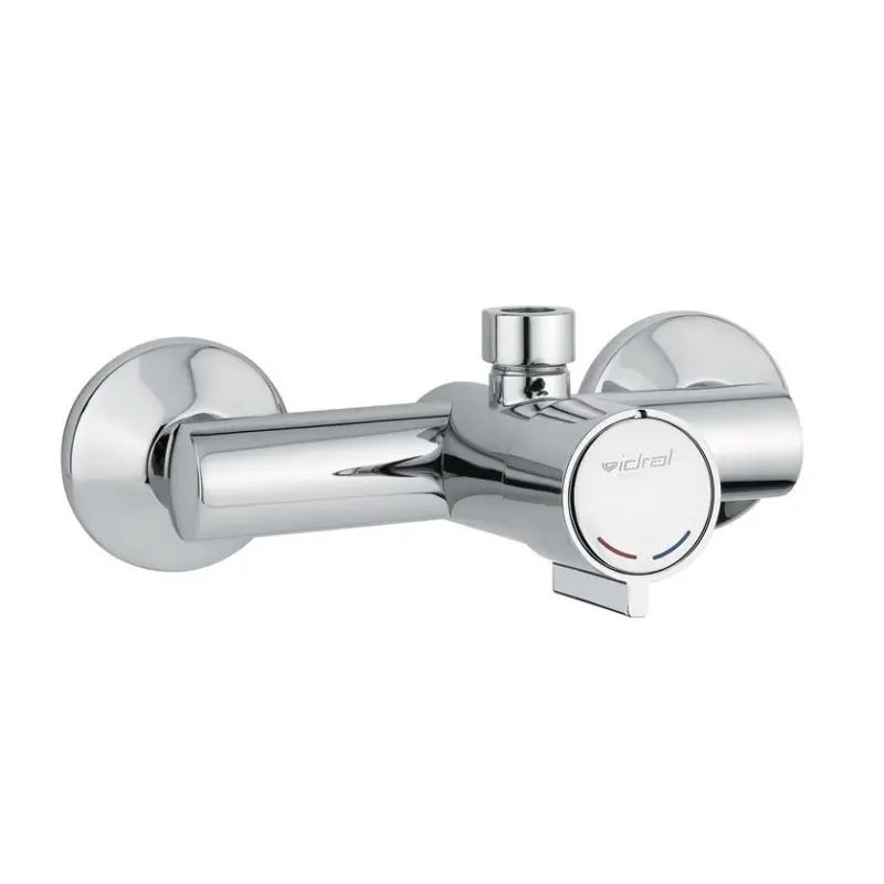 Mitigeur de douche temporisé mural avec bouton poussoir Idral Minimal 08132 - 08132-30