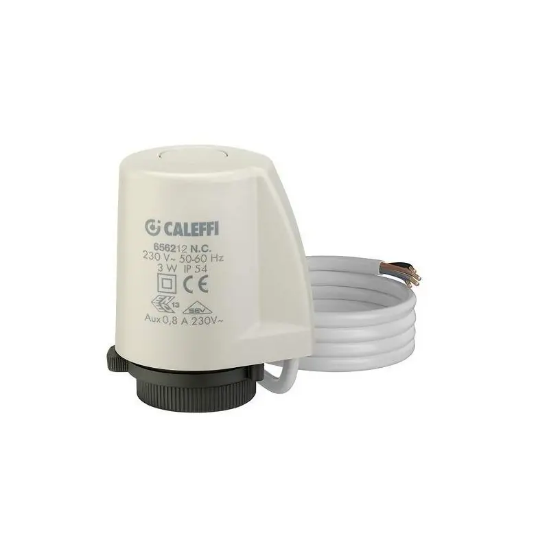 Commande électrothermique avec microrupteur auxiliaire Caleffi 6562