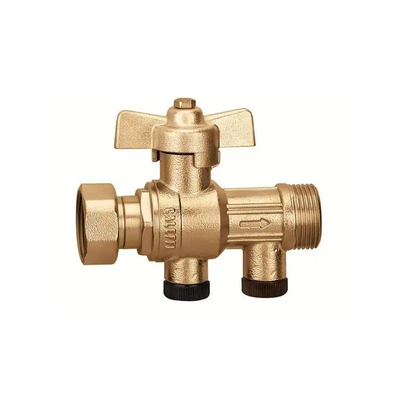 Vanne à sphère avec clapet anti-retour homologué incorporé Caleffi 304140