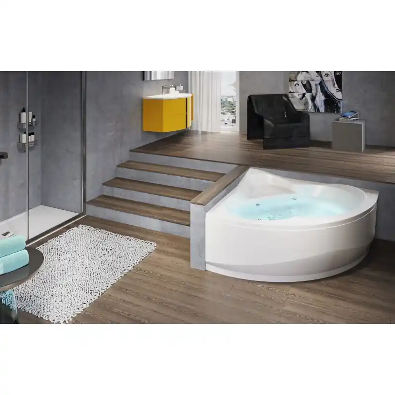 Baignoire d’angle version Hydromassage plus Novellini UNA
