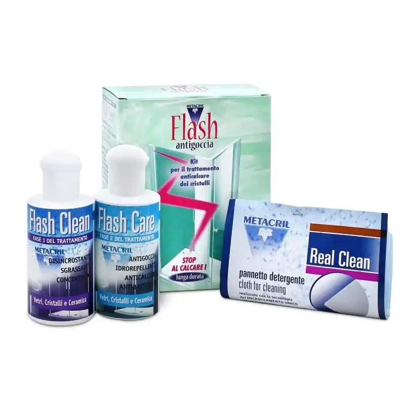 Flash Anti-goutte Kit de traitement hydrofuge pour verres et cristaux Metacril Tecno Line 105 00101