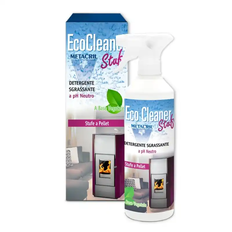 EcoCleaner nettoyant détergent et dégraissant pour les surfaces du poêle à granulés Metacril Tecno Line 155 00501