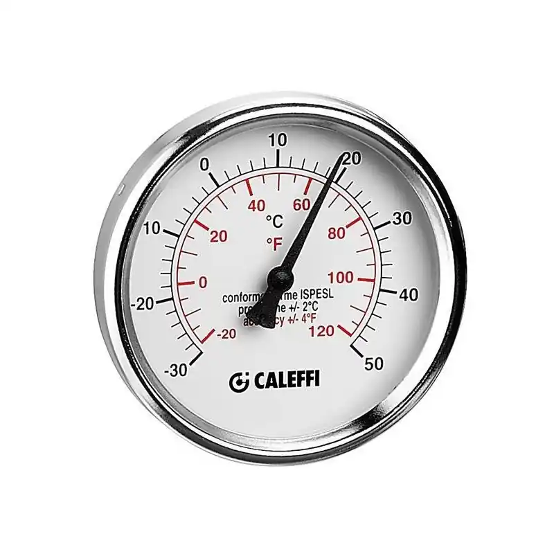 Thermomètre de refroidissement avec connexion arrière 1/2" Caleffi 687