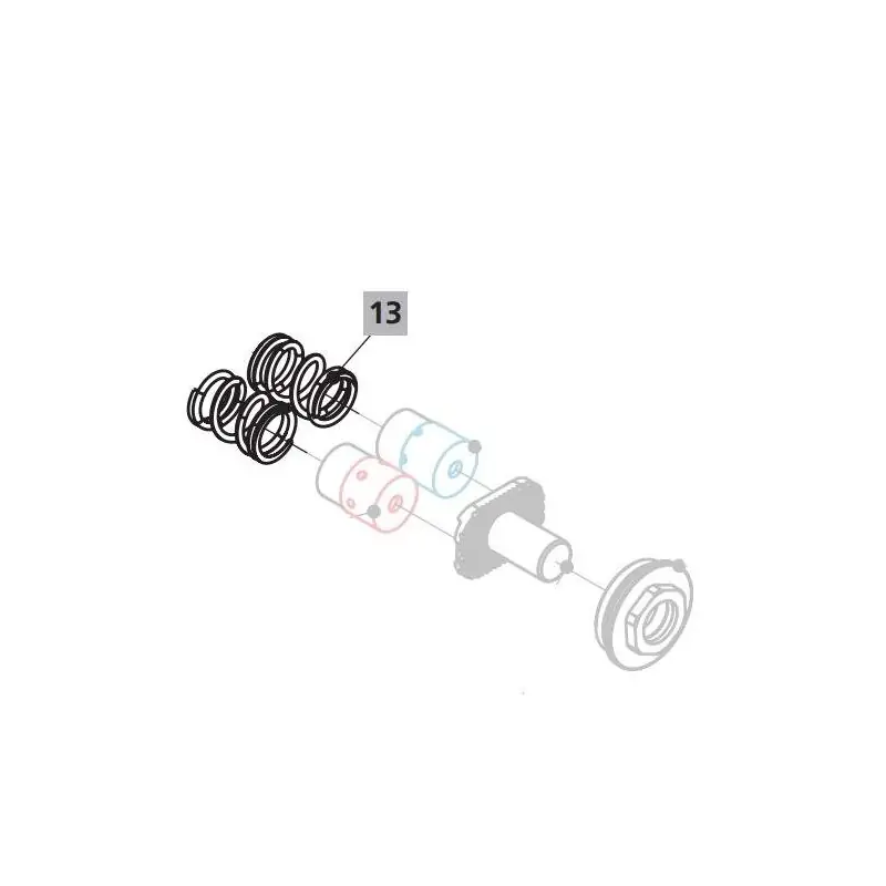 Ressort de rappel inox pour pédales de mixage Idral 02095