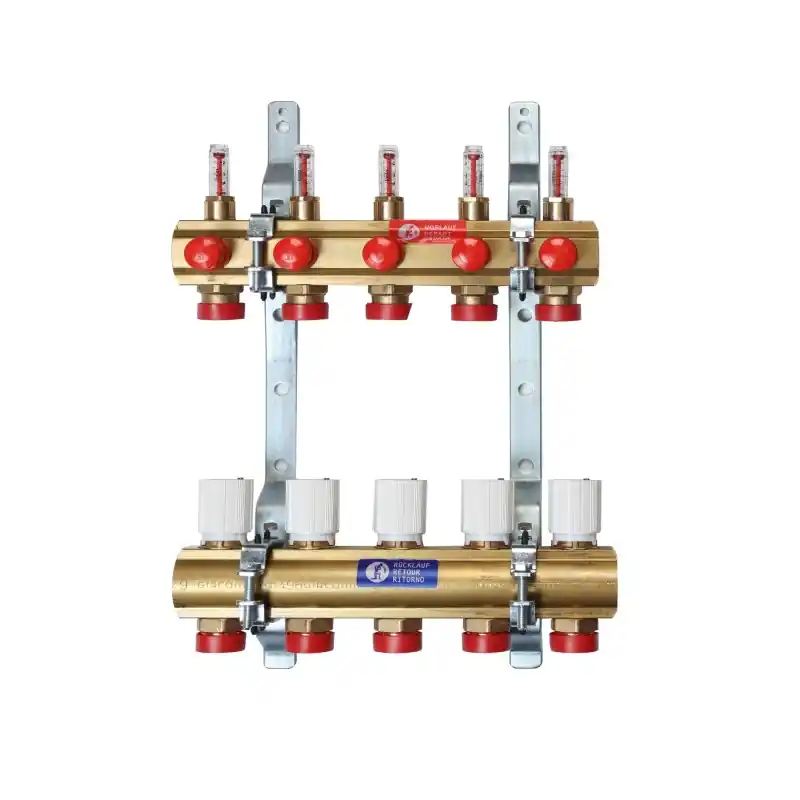 Kit collecteur prémonté avec débitmètre Giacomini R553F