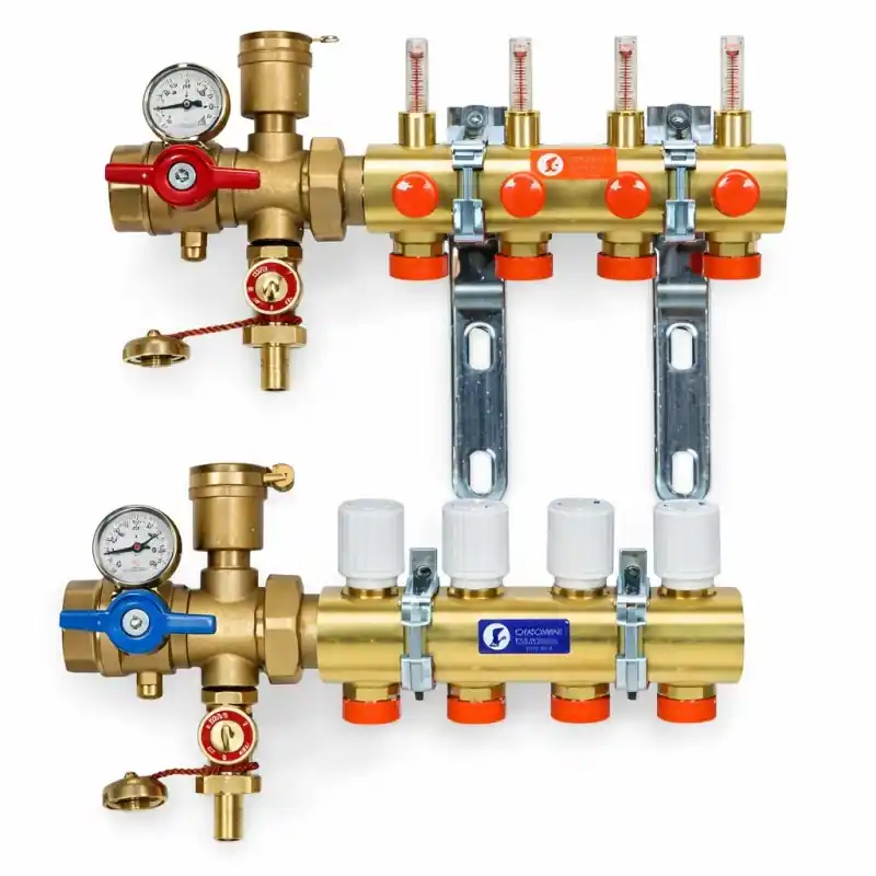 Kit collecteur prémonté avec débitmètre Giacomini R553FK
