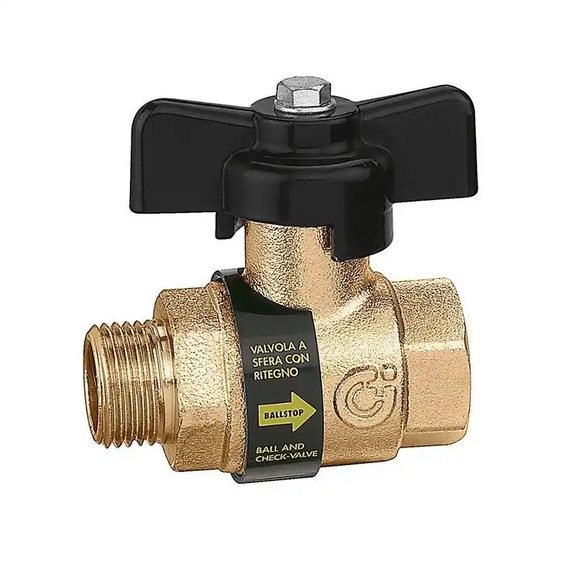 BALLSTOP - Vanne à bille avec clapet anti-retour intégré Caleffi 332400