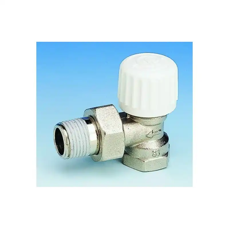 Vanne de radiateur d‘angle thermostatisable avec pré-régulation Pettinaroli 760P