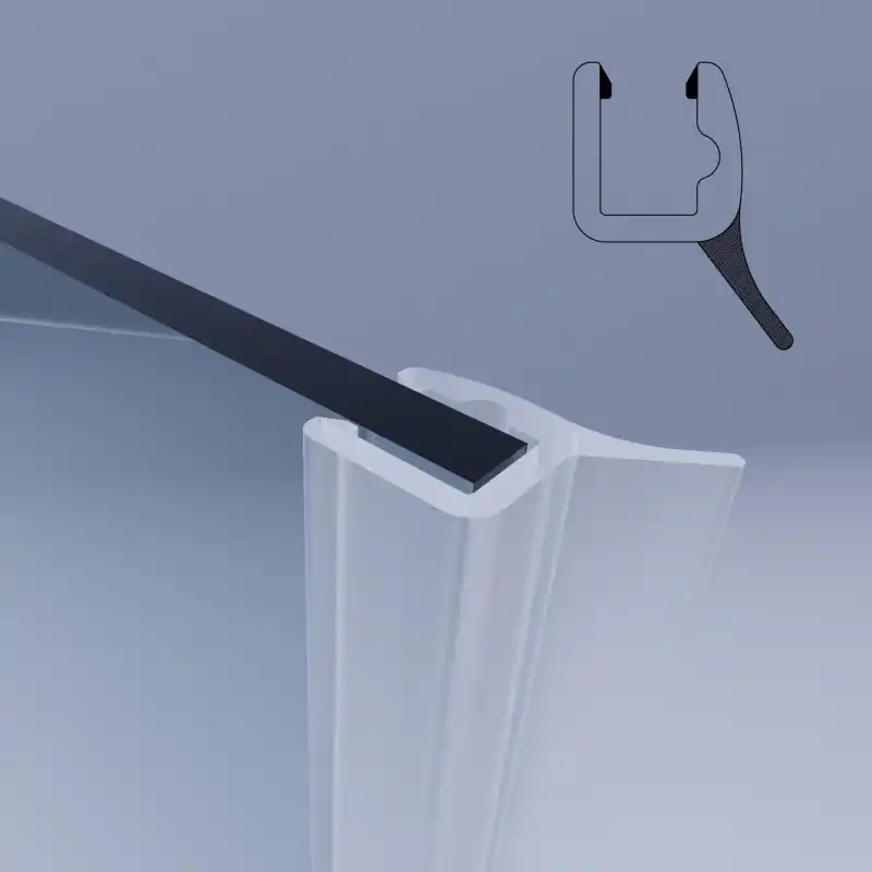 Joint vertical pour receveur de douche de 180 cm, verre de 4 mm Novellini LUNES G-B R50LUGI1-TR