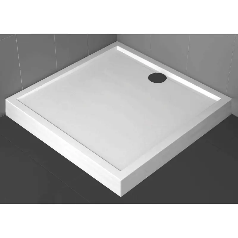 Receveur de douche carré 11,5 cm blanc brillant Novellini Olympic