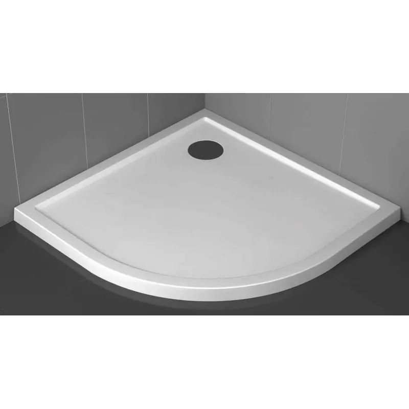 Receveur de douche semi-circulaire 4,5 cm blanc mat Novellini Victory