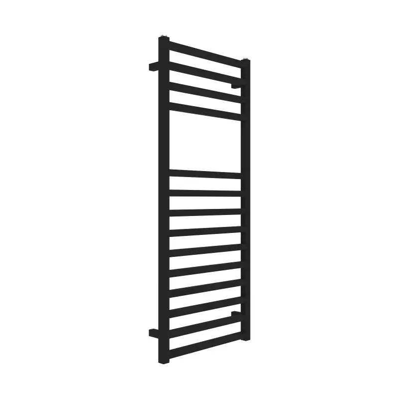 Sèche-serviettes hydraulique noir mat 1200 x 500 mm Ercos Square ASSQAM490005001200
