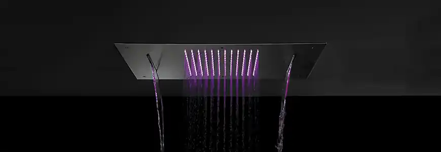 Pommes de douche rectangulaires