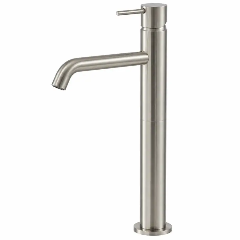 Mitigeur lavabo haute couleur en acier brossé Gattoni Easy 2384/23NS