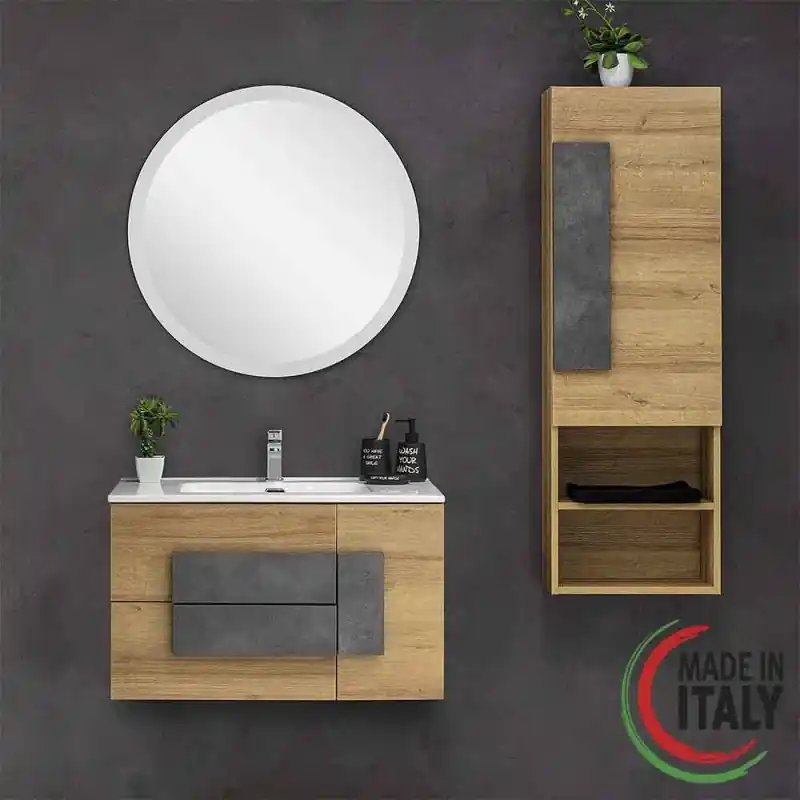 Composition de salle de bain installation suspendue 80 cm Feridras Urban 804001