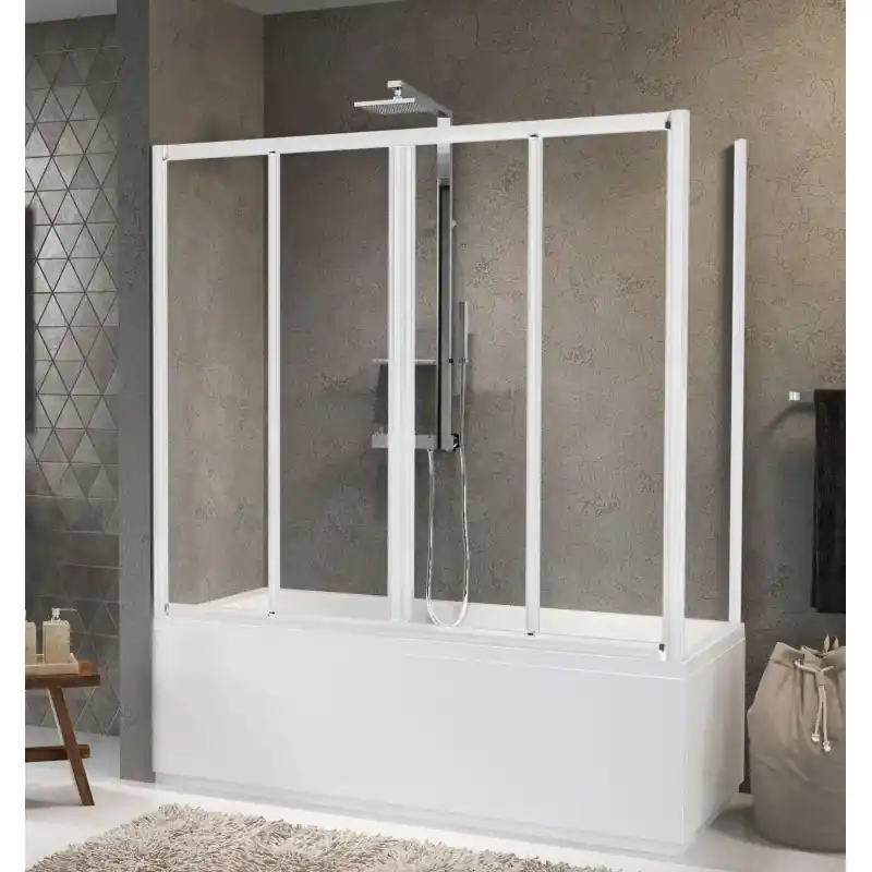 Pare-baignoire avec 2 portes pliantes Novellini Aurora 2SV4