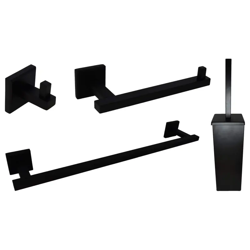 Composition d‘accessoires de salle de bain noir mat Capannoli Nook NKKIT