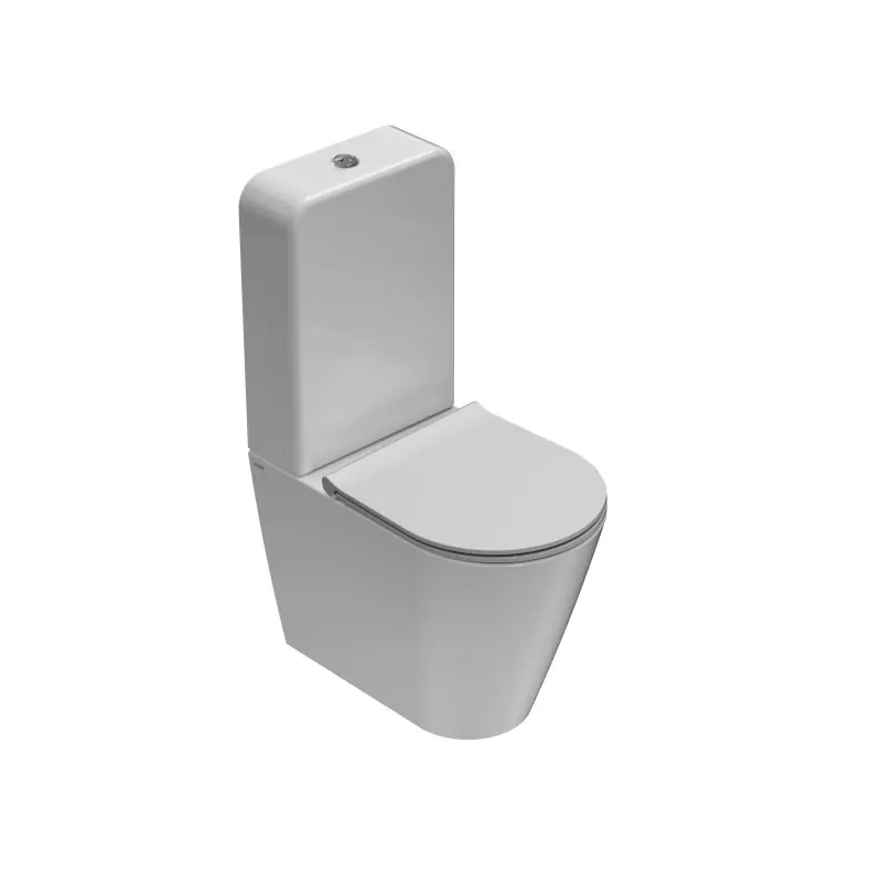 WC en céramique monobloc pour installation dos au mur 58.36 Globo Forty3 FO003BI