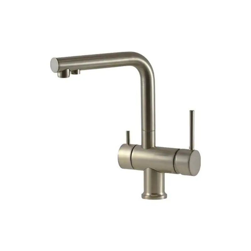 Mélangeur d‘évier de cuisine à eau purifiée à 3 voies en acier brossé Gattoni 0195/PCNS
