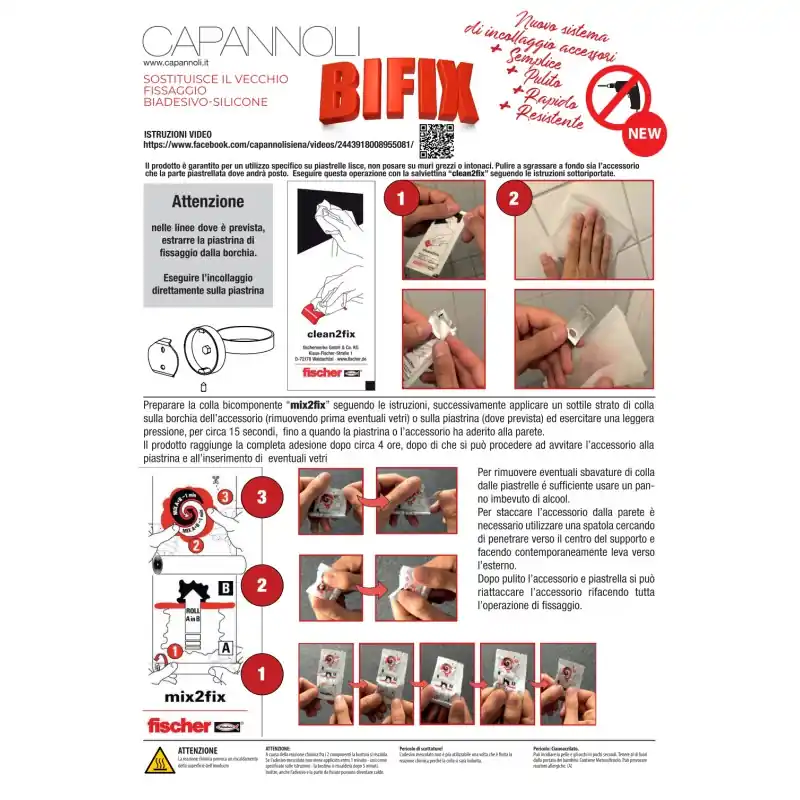 Kit de collage d‘accessoires Capannoli BIFIX