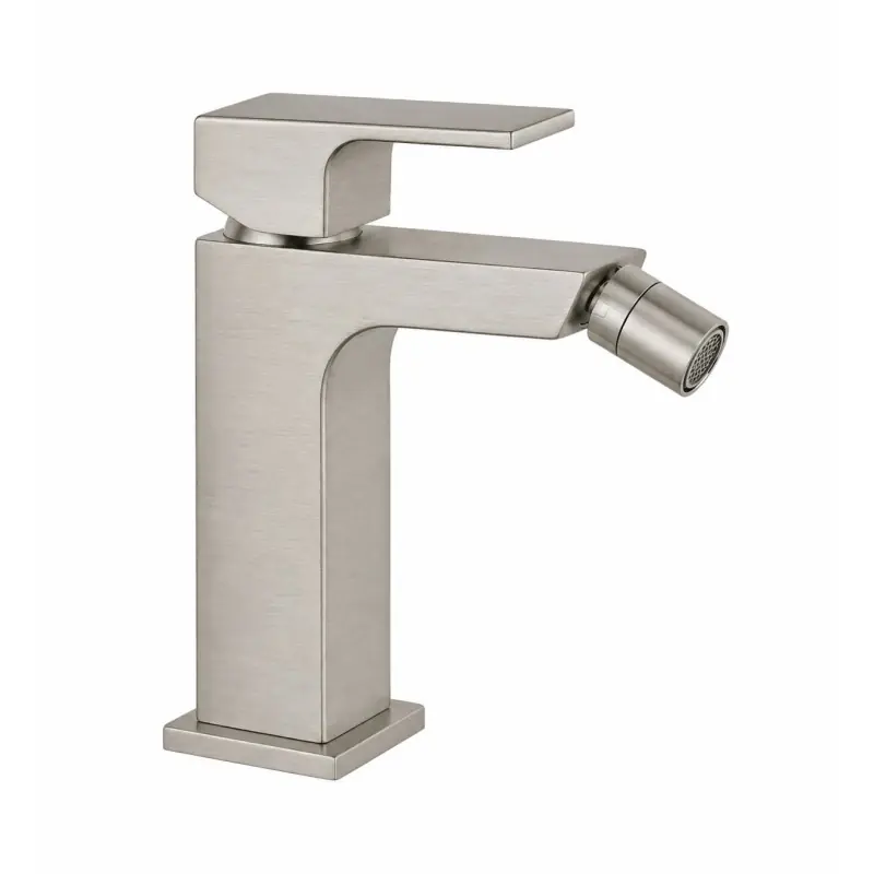 Mélangeur de bidet couleur acier brossé Gattoni SQUARE 2564/25NS