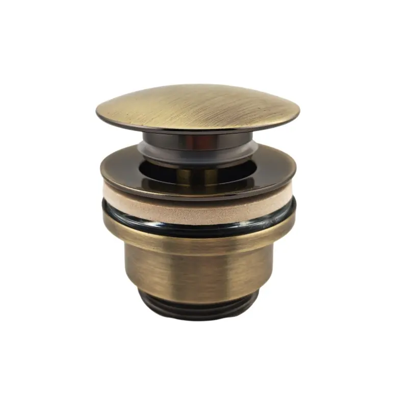 Bonde de vidage clic-clac rond standard en bronze brossé Damast 18216