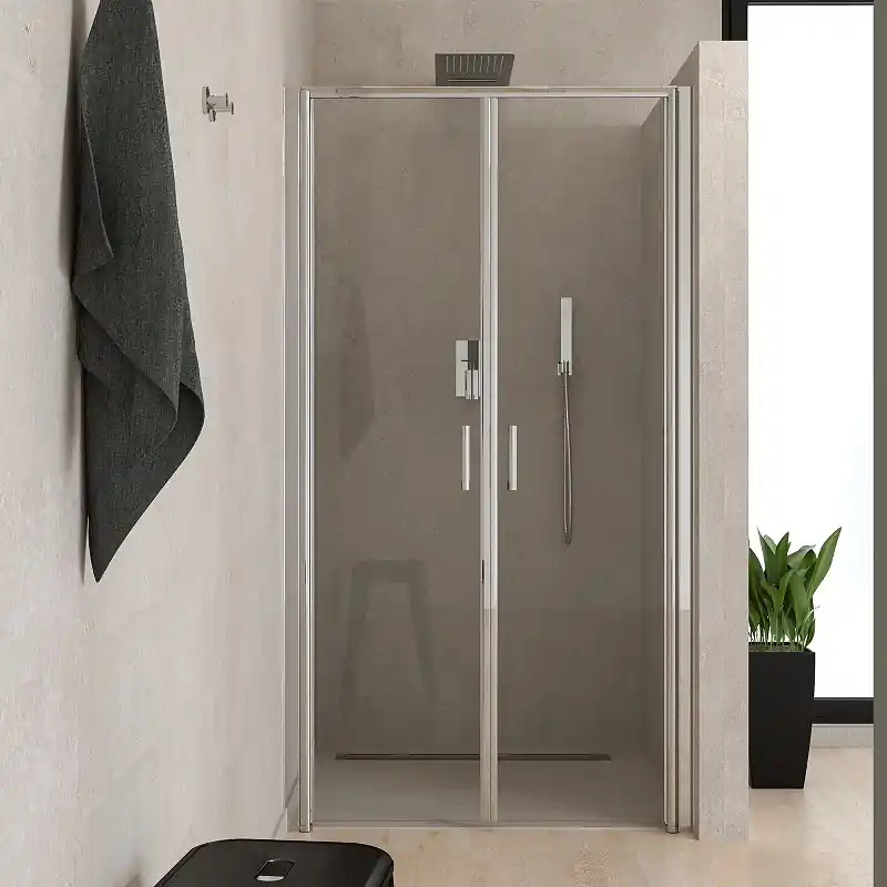 Porte de carré pour niche 80 cm verre transparent Ercos Gold BBPLATPS80