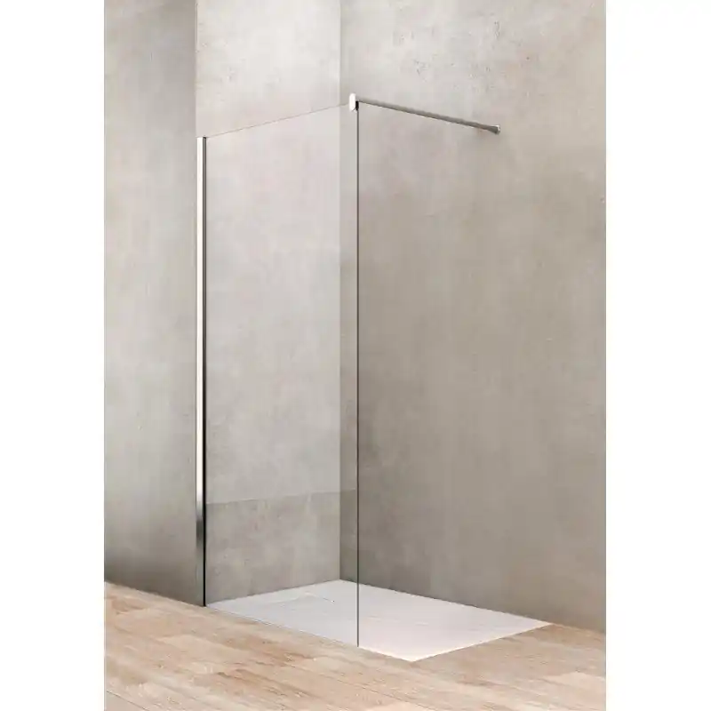 Paroi de douche fixe 100 cm verre transparent Ercos Gold BBGOLTWI10