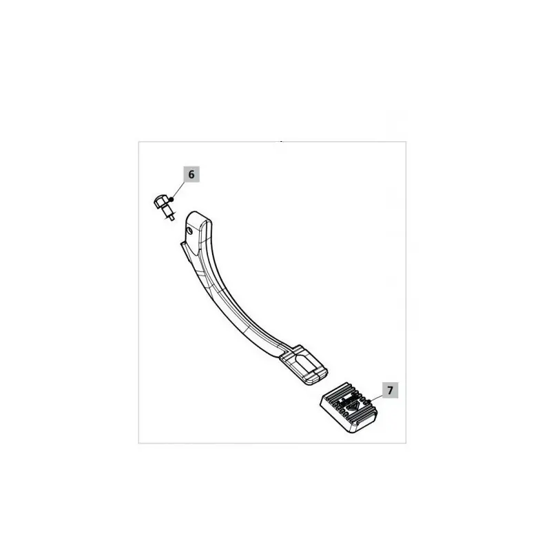 Axe hexagonal de réglage du levier de pédale Idral 02098
