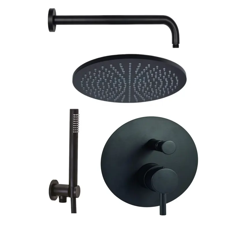Kit de douche complet noir mat Paffoni Light KITLIG015NO