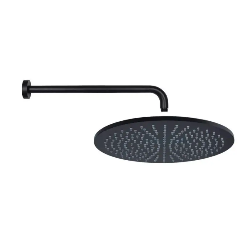 Bras et pomme de douche noir mat Ø225 mm Paffoni KITSOFNO