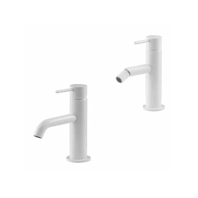 Ensemble mitigeur lavabo et bidet blanc mat Gattoni Easy KITEASYBO1