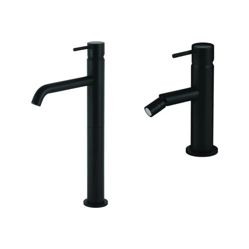 Mitigeur lavabo haut et bidet en noir mat Gattoni Easy KITEASYNO2