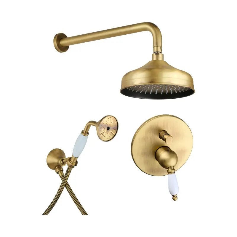 Ensemble de douche complet de couleur bronze antique Gattoni Orta KT100/27VB.OL