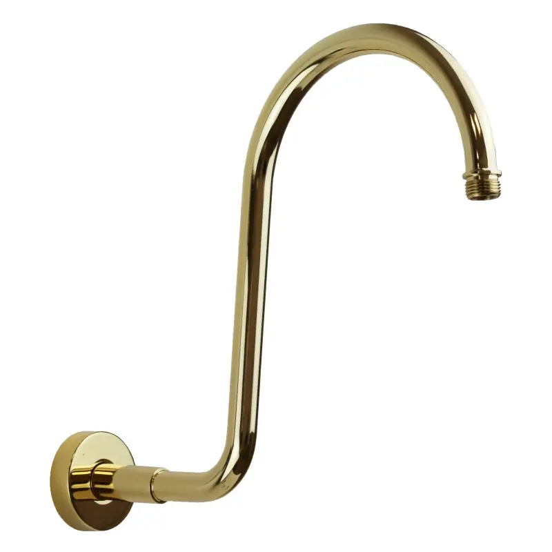 Bras de douche rond en laiton finition dorée 305 mm Sphera