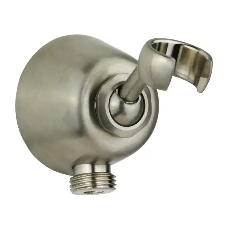Raccord d‘eau avec support de douche en laiton finition nickel brossé Sphera